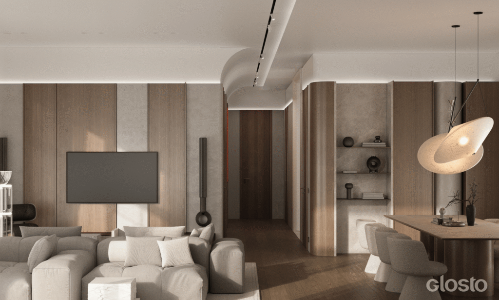 mid-century-modern Privatus gyvenamasis namas Nemenčinėje
